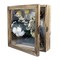 GraduationMall 8x8 Shadow Box Frame Solid Wood Glass Door Display Case with Linen Back and 6 Stick Pins,1.5 inches Interior Depth,Ideal for Memorabilia Pictures Flowers Medals Tickets